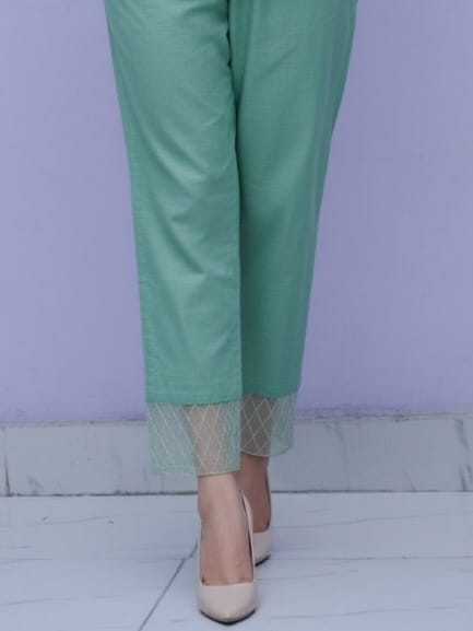 Elegant Mint Green Embroidered Kurta Trouser Set for Women – Premium Lawn 2 Piece Stitched Suit | Casual & Festive Wear